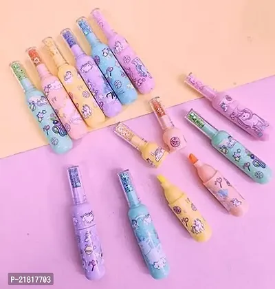 JUST NIDZ unicorn highlighter for girls unicorn marker pen for kids cartoon highlighter for girls kids return gifts (pack of 1 set 6 piece)-thumb0
