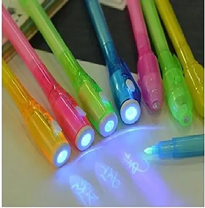ILT RETAIL - Birthday Popper Invisible Ink Magic Pen (3 Pieces) with UV-Light Birthday Return Gifts for All Age Group