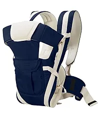 Baby Carrier Bag/Adjustable Hands Free 4 in 1 Baby/Baby sefty Belt/Child Safety Strip/Baby Sling Carrier Bag/Baby Back Carrier Bag (Navy Blue) Front Carry Facing-thumb2