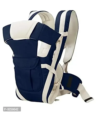 Baby Carrier Bag/Adjustable Hands Free 4 in 1 Baby/Baby sefty Belt/Child Safety Strip/Baby Sling Carrier Bag/Baby Back Carrier Bag (Navy Blue) Front Carry Facing-thumb3