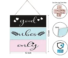 Good Vibes Only Wall Hanging Board Plaque Sign For Room Home Decor-thumb2