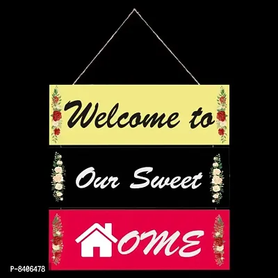 Welcome to Our Sweet Home Wall Hanging Board Plaque Sign For Room Home Deacute;cor