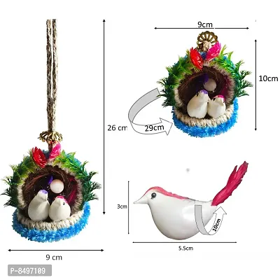 Home Deacute;cor Artificial Hanging Jute Bird Nest Pack of 2-thumb5