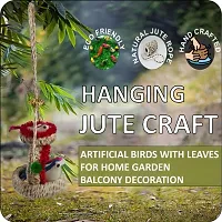 Home D&eacute;cor Artificial Hanging Jute Bird Nest Chidiyan Ka Ghosla for Balcony and Garden Decorative Showpiece Pack of 2-thumb3