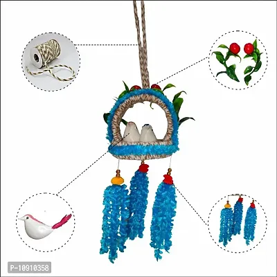 Handmade Artificial Flora Jute Balcony Hanging Birds Nest for Home Decor for Hall Patio Garden Combo-thumb4