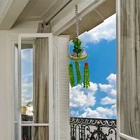 Handmade Artificial Flora Jute Balcony Hanging Birds Nest for Home Decor for Hall Patio Garden Combo-thumb1