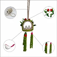 Handmade Artificial Flora Jute Balcony Hanging Birds Nest for Home Decor for Hall Patio Garden Combo-thumb3