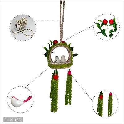 Handmade Artificial Flora Jute Balcony Hanging Birds Nest for Home Decor for Hall Patio Garden Combo-thumb4