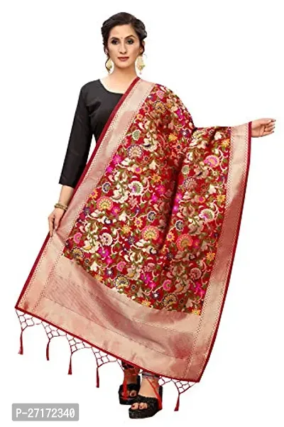 Stylish Brown Banarasi Silk Dupattas For Women