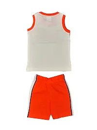 Wave Print Sleeveless T Shirt with Shorts-thumb1