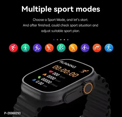 800 Smartwatch withBluetooth Calling,SMS Alert, Social Media Alert, Heartrate  Step Tracking(Black )-thumb2