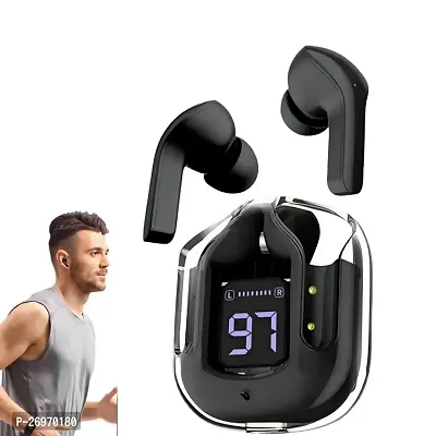 Ultra pods Wireless LED Digital Display Transparent Headset 28h playtime-thumb0