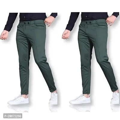 Stylish Modal Solid Regular Track Pants For Men Pack Of 2-thumb0