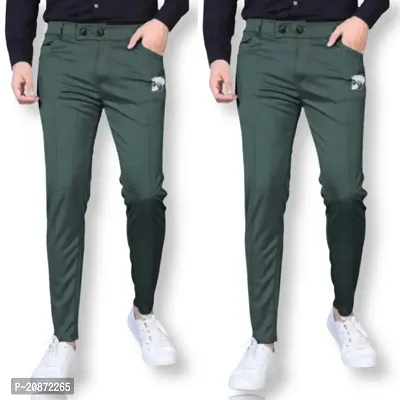 Stylish Modal Solid Regular Track Pants For Men Pack Of 2-thumb0