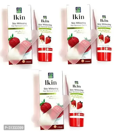 Ikin Skin Brightening Hair Remover Cream, 60g - Hair Removal Cream for Girls  Women for All Skin Types (Pack Of 3)-thumb0