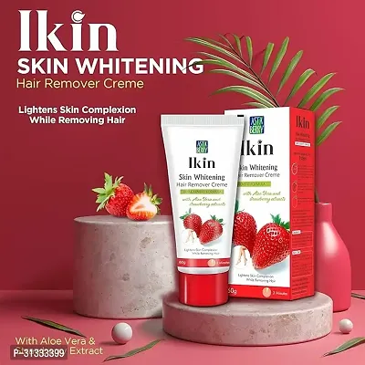 Ikin Skin Brightening Hair Remover Cream, 60g - Hair Removal Cream for Girls  Women for All Skin Types (Pack Of 3)-thumb3