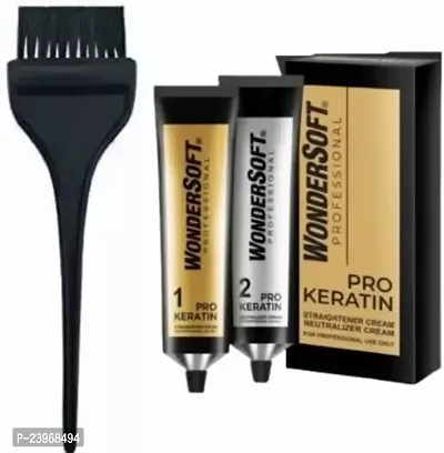 Professional Salon Pro Keratin Hair Straightener, Neutralizing Cream And Dye Brush-200 Ml