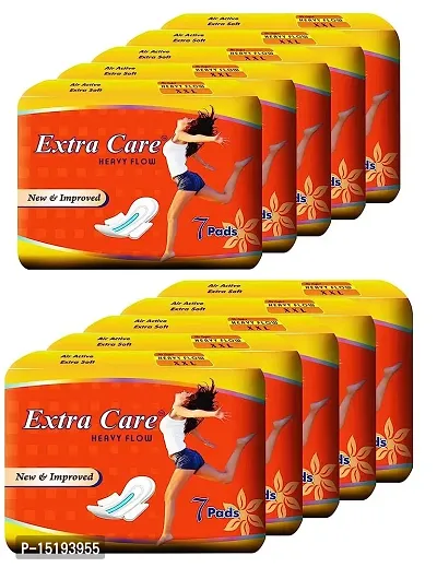 HAMAZZ Extra Care Heavy Flow Sanitary pads (XXL) (Pack of 10)