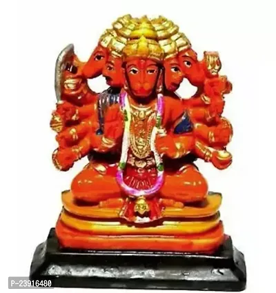 Red Panchmukhi Hanuman Idol-thumb0