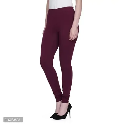 Full Stretchable Solid Regular Shining Plain Leggings for Women and Girls-thumb3