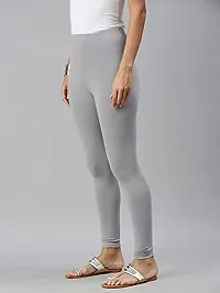 Full Stretchable Solid Regular Shining Plain Leggings for Women and Girls-thumb1