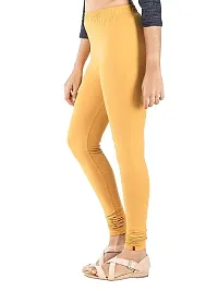 Full Stretchable Solid Regular Shining Plain Leggings for Women and Girls-thumb2