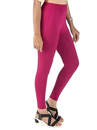 Classic Cotton Solid Slim Fitting Leggings For Womens and Girls-thumb1