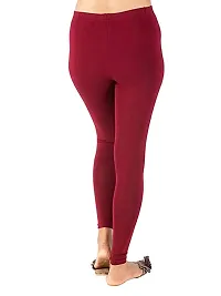Classic Cotton Solid Slim Fitting Leggings For Womens and Girls-thumb1