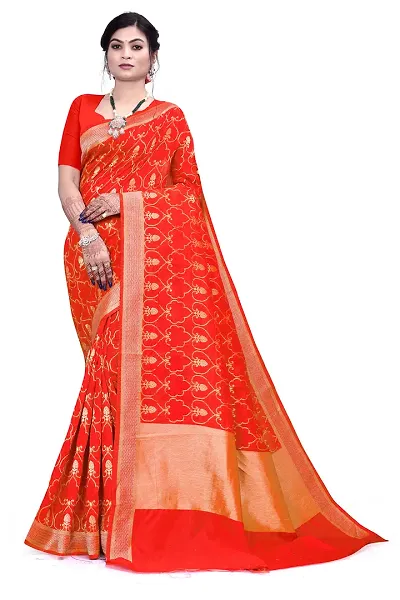 Elegant Light Art Silk Saree with Blouse piece