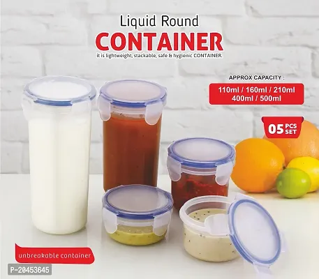 Container Liquid Round 5pcs ndash; 110-160-210-400-500