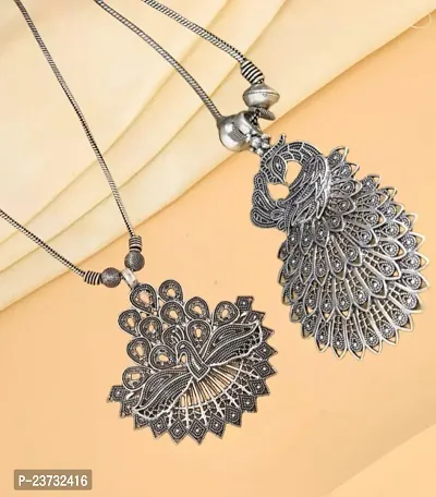 Vasumat Fashion Oxidised Silver Jewel Set (Silver)