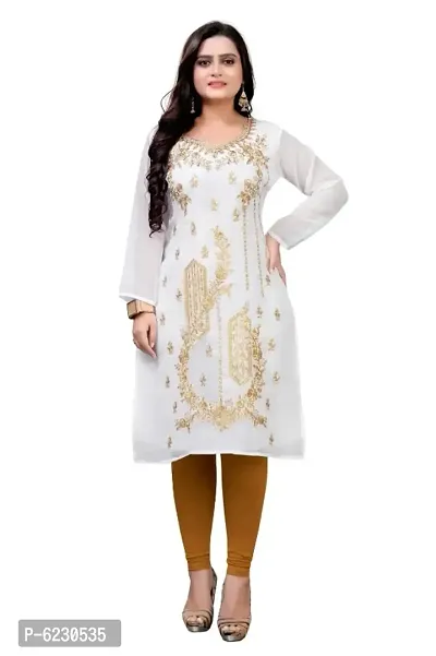 Beautiful Georgette Stitched Kurta For Women-thumb0