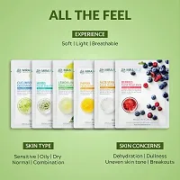 MIRABELLE COSMETICS KOREA Fairness Sheet Facial Mask (Aloe Vera, Berries, Cucumber, Herbs, Lemon, Papaya) -Combo Pack of 6-thumb2