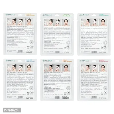 MIRABELLE COSMETICS KOREA Fairness Sheet Facial Mask (Aloe Vera, Berries, Cucumber, Herbs, Lemon, Papaya) -Combo Pack of 6-thumb4