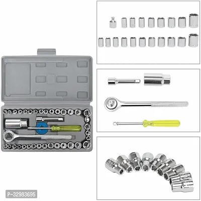 MHAX High_Quality 40pcs 1/4-Inch Socket Set Tool Wrench Combo Tools Kit Car_Repair_ Combination Screwdriver-thumb2