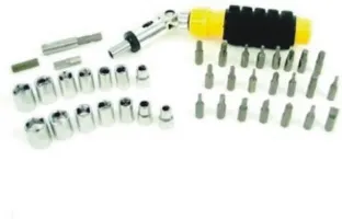 MHAX High_Quality 40pcs 1/4-Inch Socket Set Tool Wrench Combo Tools Kit Car_Repair_ Combination Screwdriver-thumb2