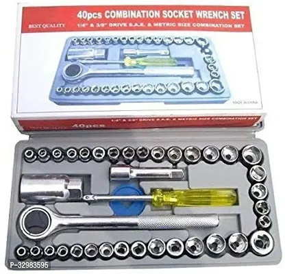 1/4-Inch Socket Set Tool Wrench Combo Tools Kit Pack of 40-thumb3