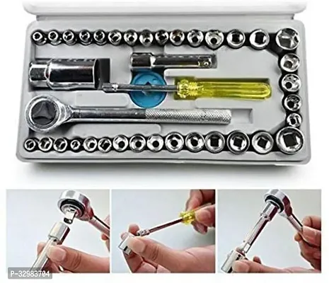 MHAX High_Quality 40pcs 1/4-Inch Socket Set Tool Wrench Combo Tools Kit Car_Repair_ Combination Screwdriver-thumb3