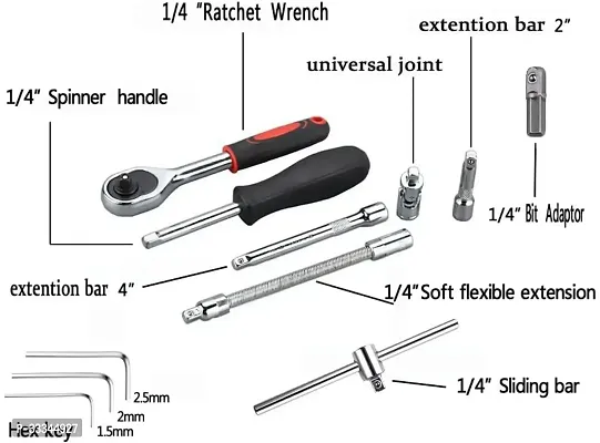 MHAX_High Quality_46 in 1 Pcs Tool_Kit  Screwdriver and Socket Set Multi_Purpose_A Combination Screwdriver-thumb5