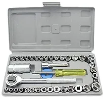 MHAX High_Quality 40pcs 1/4-Inch Socket Set Tool Wrench Combo Tools Kit Car_Repair_ Combination Screwdriver-thumb1