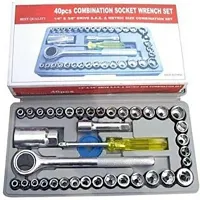 MHAX High_Quality 40pcs 1/4-Inch Socket Set Tool Wrench Combo Tools Kit Car_Repair_ Combination Screwdriver-thumb1