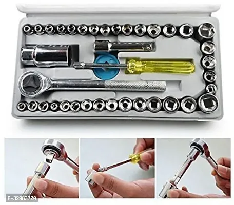 MHAX High_Quality 40pcs 1/4-Inch Socket Set Tool Wrench Combo Tools Kit Car_Repair_ Combination Screwdriver-thumb2