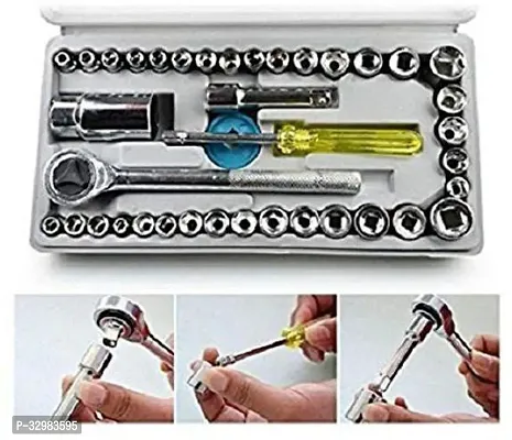 1/4-Inch Socket Set Tool Wrench Combo Tools Kit Pack of 40-thumb2