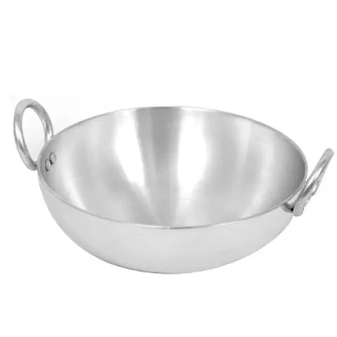 Subaa Anodized Aluminium Kadai/Kadhai/Cooking Pot Size-11 (Capacity-1000 ML) Silver