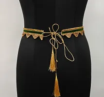 Stylish Cloth Embroidery Saree Kamarband Belly Waist Hip Belt Stretchable For Wedding-thumb2