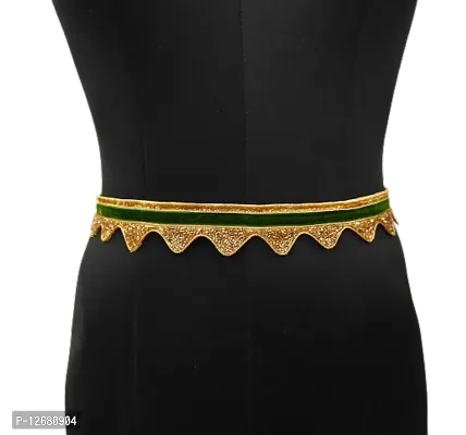 Stylish Cloth Embroidery Saree Kamarband Belly Waist Hip Belt Stretchable For Wedding-thumb0