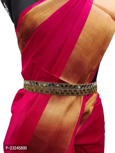 Purala saree waist hip belt kamarband jari kas (roj gold)-thumb2