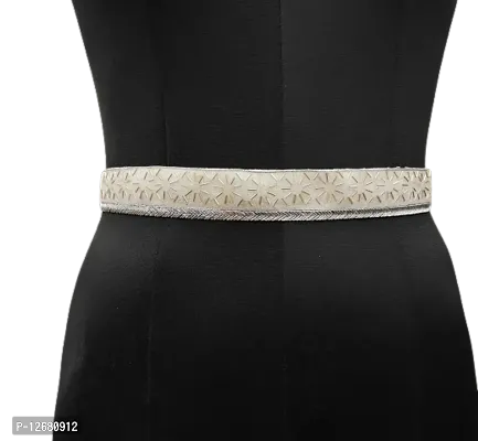 Stylish Cloth Embroidery Saree Kamarband Belly Waist Hip Belt Stretchable For Wedding