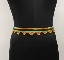 Stylish Cloth Embroidery Saree Kamarband Belly Waist Hip Belt Stretchable For Wedding-thumb1
