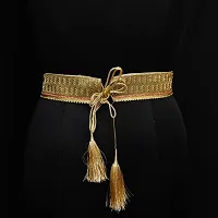 Saree Waist Belt Women saree belt cloth waist chain for women Kamarband Saree Hip belt Saree belt Free Size 26 To 40-thumb1